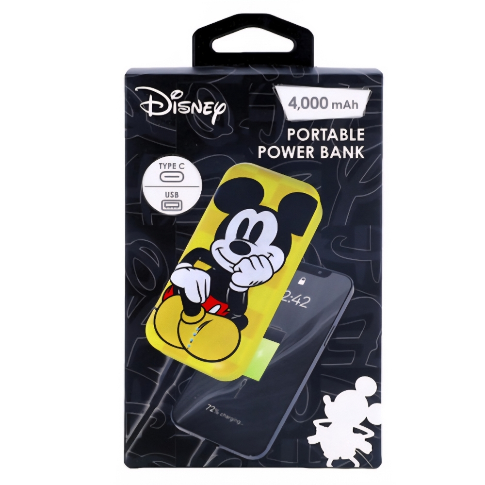 NWT! Disney Mickey Mouse Phone Power bank Portable wireless Charger